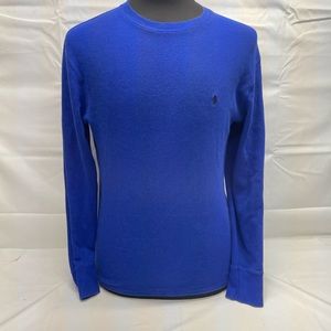 Men’s Polo Ralph Lauren Sleepwear Thermal Long Sleeve Shirt Blue Size Medium